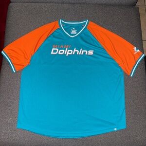 Miami Dolphins Teal and Orange Jersey Shirt Men's
